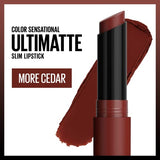 Maybelline Color Sensational Ultimatte Matte Lipstick - Non-Drying Intense Color in More Cedar