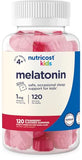Nutricost Kids Melatonin Gummies 1mg - 120 Strawberry Flavored Gummies for Sleep Support
