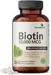 Futurebiotics, Biotin, High Potency, 10,000 mcg, 360 Vegetarian Tablets