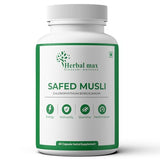 Herbal Max Safed Musli Capsules - Boost Energy, Stamina & Immunity Naturally, 800mg 60 Caps