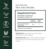 Organic Beet Juice Powder by Eclectic Institute - 90g for Energy & Antioxidants