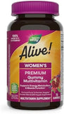 Nature’s Way Alive! Premium Women’s Gummy Multivitamin, Supports Energy Metabolism, Muscle Function*, B-Vitamins, Grape, Cherry, & Blueberry-Acai Flavored, 75 Gummies (Packaging May Vary)