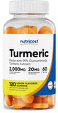 Nutricost Turmeric Gummies - 120 Gummies with 95% Curcuminoids, Ginger & Black Pepper Extract for Joint Support