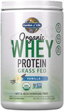 Garden of Life Organic Whey Protein Vanilla Grass-Fed USDA Organic