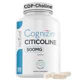 Teaveli Cognizin Citicoline Capsules (500 mg) - Clinically Studied Brain Supplement for Clarity & Memory
