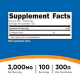 Nutricost D-Aspartic Acid (DAA) Powder 300G - Pure D Aspartic Acid