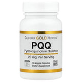 California Gold Nutrition PQQ, 20 mg, Mitochondrial Support, 60 Veggie Capsules
