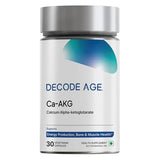 Decode Age Ca AKG Supplement - Calcium Alpha-Ketoglutarate for Cellular Energy & Bone Strength | 30 Capsules