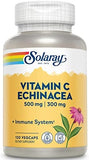 Solaray Vitamin C, Echinacea & Rose Hips - Immune Support (120 Caps)