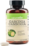 Naturewise Garcinia Cambogia 60% HCA extract, vegan, non-GMO, gluten-free, 90 capsules for weight support and energy