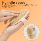 Luxurious Natural Bristle Bath Brush - Deep Exfoliating & Circulation Enhancer