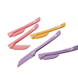 Lawazim 5-Piece Eyebrow Razor Shapers - Foldable Facial Razors & Trimmer