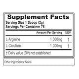 EVLution Nutrition L-Arginine + L-Citrulline Powder | Nitric Oxide & Endurance Support (75 Servings)