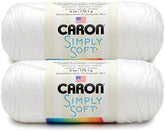 "Caron Simply Soft Yarn Solids (2-Pack) - White"