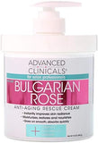 Advanced Clinicals Anti-Aging Rescue Cream - Bulgarian Rose (16 oz)