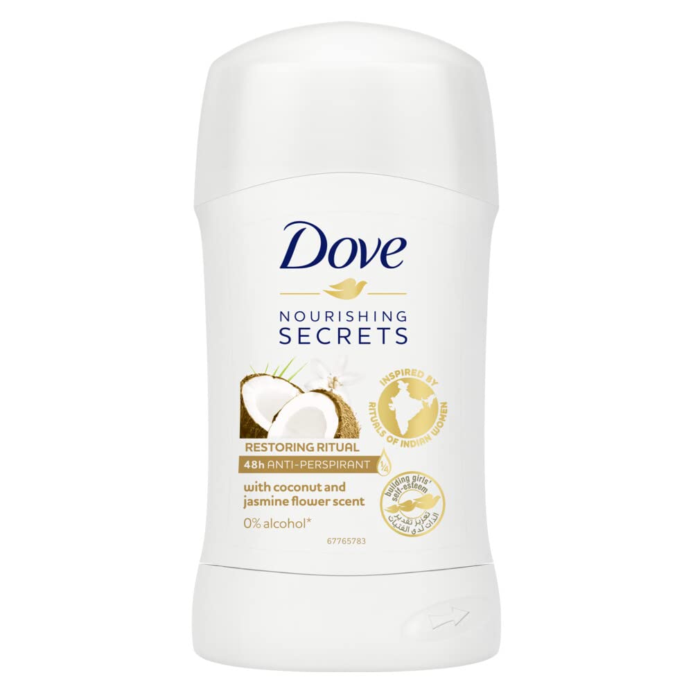 Dove Nourishing Secrets Antiperspirant Deodorant Stick - Coconut and Jasmine, 48H Protection, Alcohol-Free - 40g