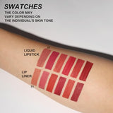 YOUNG VISION Liquid Lipstick & Lip Liner Combo Set - Matte Lip Contour Kit for Lasting Definition - Waterproof and Durable