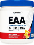 Nutricost EAA Powder: Fuel Your Muscles with Essential Amino Acids (Fruit Punch)