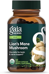 Gaia Herbs Lions Mane Mushroom Supplement (40 Capsules)