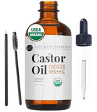 Kate Blanc USDA Organic Castor Oil (2oz) - 100% Pure, Cold Pressed for Eyelash, Hair Growth & Skin