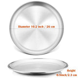 P&P CHEF Pizza Pan Set of 2 - 10 Inch Stainless Steel Pizza Trays