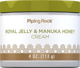 Piping Rock Manuka Honey & Royal Jelly Cream 4oz - Luxurious Face & Skin Moisturizer