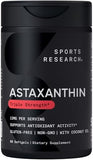Sportgs Research Triple Strength Astaxanthin (12mg) with Organic Coconut Oil | Non-GMO, Soy & Gluten Free - 60 Mini Softgels (2 Month Supply)