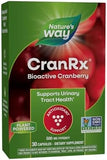 Nature's Way CranRx BioActive Cranberry 500mg, supports urinary tract & antioxidant health, vegan, non-GMO, 30 capsules