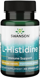 Swanson Ajipure L-Histidine: Pharmaceutical Grade Amino Acid (60 VegCaps)
