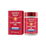 Seven Seas Omega-3 Fish Oil Plus Cod Liver Oil with Vitamin D - 60 High-Strength Capsules