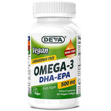 Deva Vegan Algae Oil Omega-3 DHA EPA Supplement 500 MG - 60 Softgels