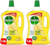 Dettol Power Floor Cleaner (Lemon) - 2 x 1.8L Bottles