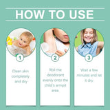 Natural Deodorant for Kids & Teens - Aluminum-Free, Alcohol-Free, Hypoallergenic, 24H Odor Protection