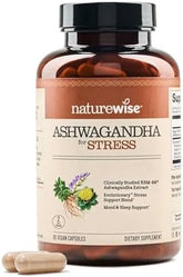 NatureWise, Ashwagandha for Stress, 60 Vegan Capsules