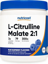 Nutricost L-Citrulline Malate 2:1 - Enhanced Performance & Recovery (Blue Raspberry, 300g)