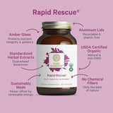 PURE SYNERGY Rapid Rescue Organic Immune Support Capsules - Herbal Immune Supplement with Echinacea, Elderberry & Olive Leaf