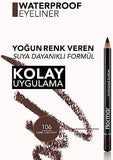 Flormar Waterproof Eyeliner 106 Dark Chestnut: Intense, Long-Lasting Color