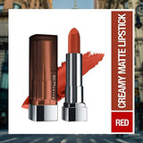 Maybelline New York Color Sensational Creamy Matte Lipstick - Madison Red - 3.9g