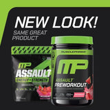 MusclePharm Assault Sport Pre-Workout Powder - High-Dose Energy, Focus, Strength & Endurance - Watermelon, 30 Servings