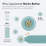 Aurora Nutrascience Mega-Liposomal Curcumin + Vitamin C - Organic Fruit Flavor - 450mg per Serving - 16 fl oz