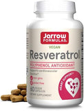 Jarrow Formulas Resveratrol 100mg - Potent Antioxidant, 60 Veg Caps
