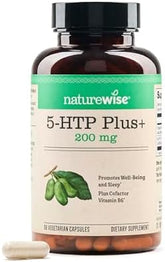 NatureWise, 5-HTP Plus+, 200 mg, 60 Vegetarian Capsules