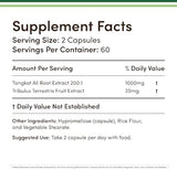 Tongkat Ali Extract 200:1 for Men - 1000mg per Serving, 120 Capsules - Men's Health Support with Tribulus Terrestris - Third Party Tested by Double Wood