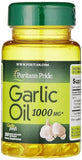 Puritans Pride Garlic Oil Supplement - 1000mg, 100 Softgels