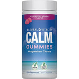 Natural Vitality Raspberry-Lemon Anti-Stress Gummies – 120 Count for Calm & Mood Support