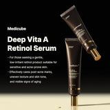 Medicube Deep Reviving Bakuchiol Retinol Facial Serum - Anti-Aging 4th Gen Retinol & Bakuchiol - Targets Fine Lines & Uneven Skin Tone - Korean Skincare - 1.69 oz