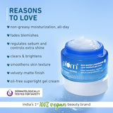 Plum 2% Niacinamide & Rice Water Super Light Gel Cream Moisturizer for Face - Oil-Free Hydration & Brightening