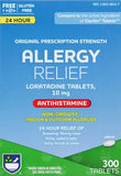 Rite Aid Loratadine 10mg 24-Hour Non-Drowsy Allergy Tablets (300 Count)