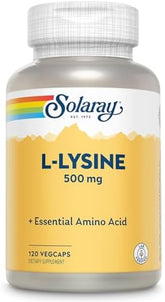 Solaray L-Lysine 500mg - 120 VegCaps