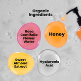 BIOCOS Brightening Body Wash Shower Gel - Hydrating Honey & Sweet Almond - 500ml (Pack of 2)